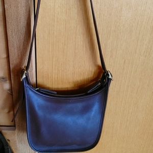Chocolate Brown Coach Saddle Bag